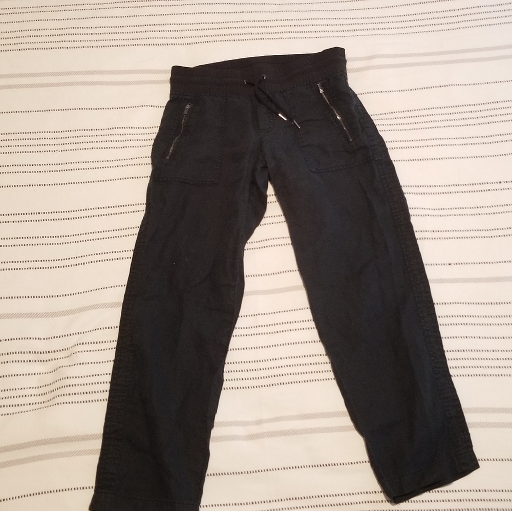 Athleta Black Linen Pants 4P
